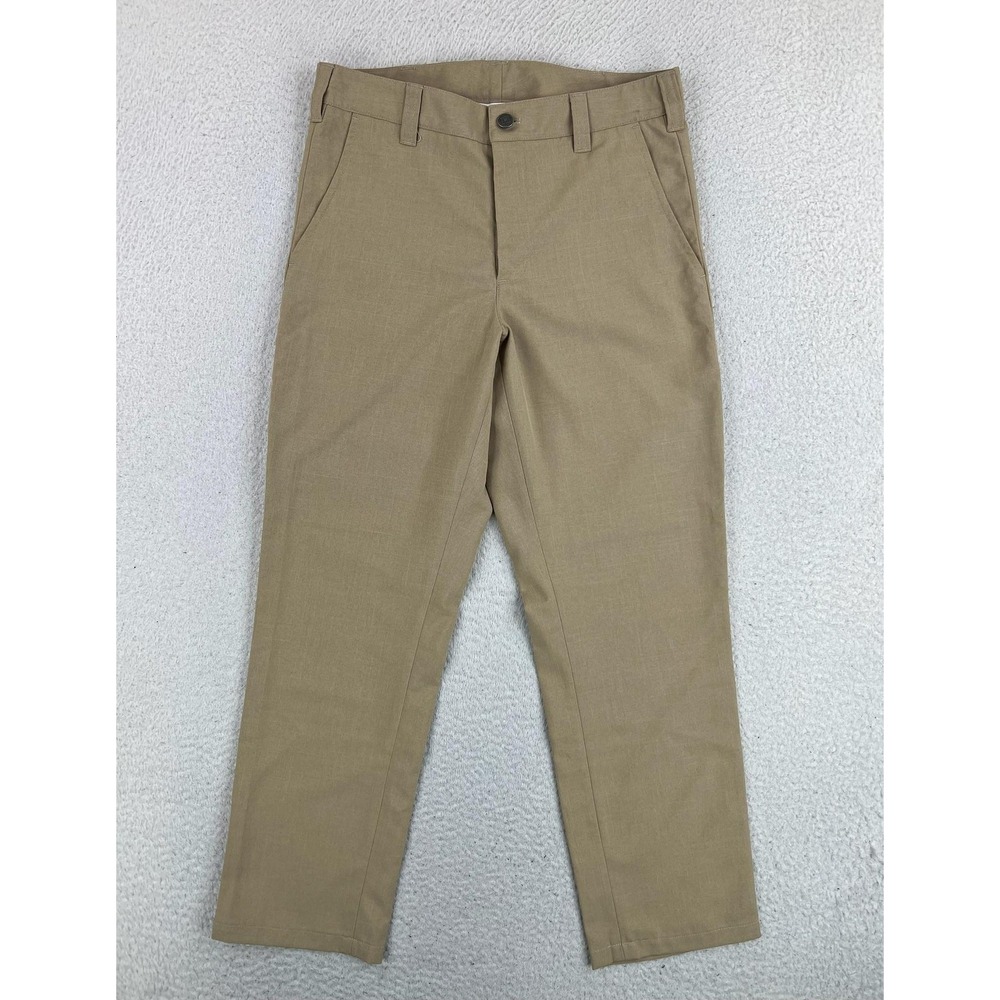 Bluffworks Original Pants Mens 29x30 Beige Regular Fit Microfiber Travel Chino